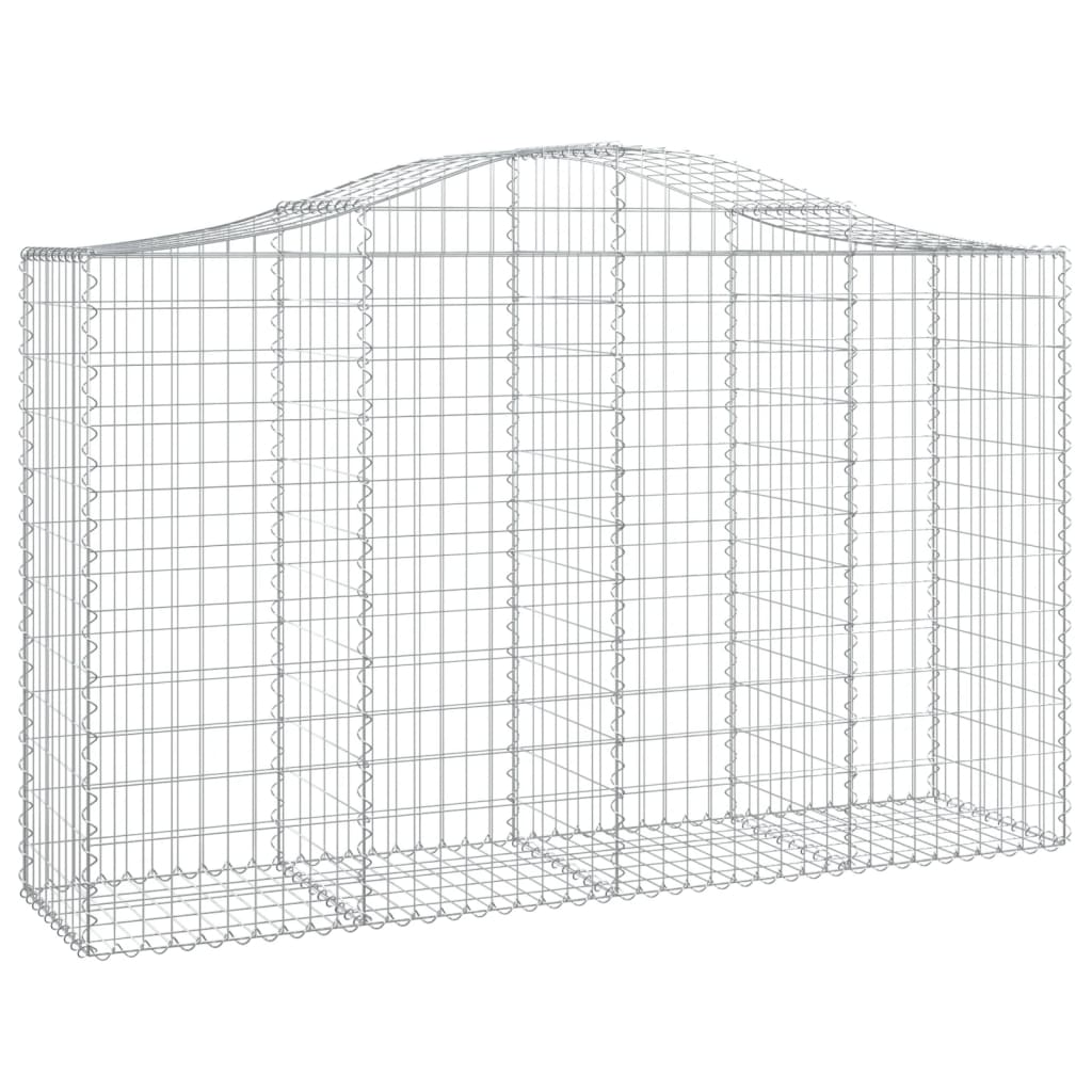 Cesti Gabbioni ad Arco 25 pz 200x50x120/140 cm Ferro Zincato