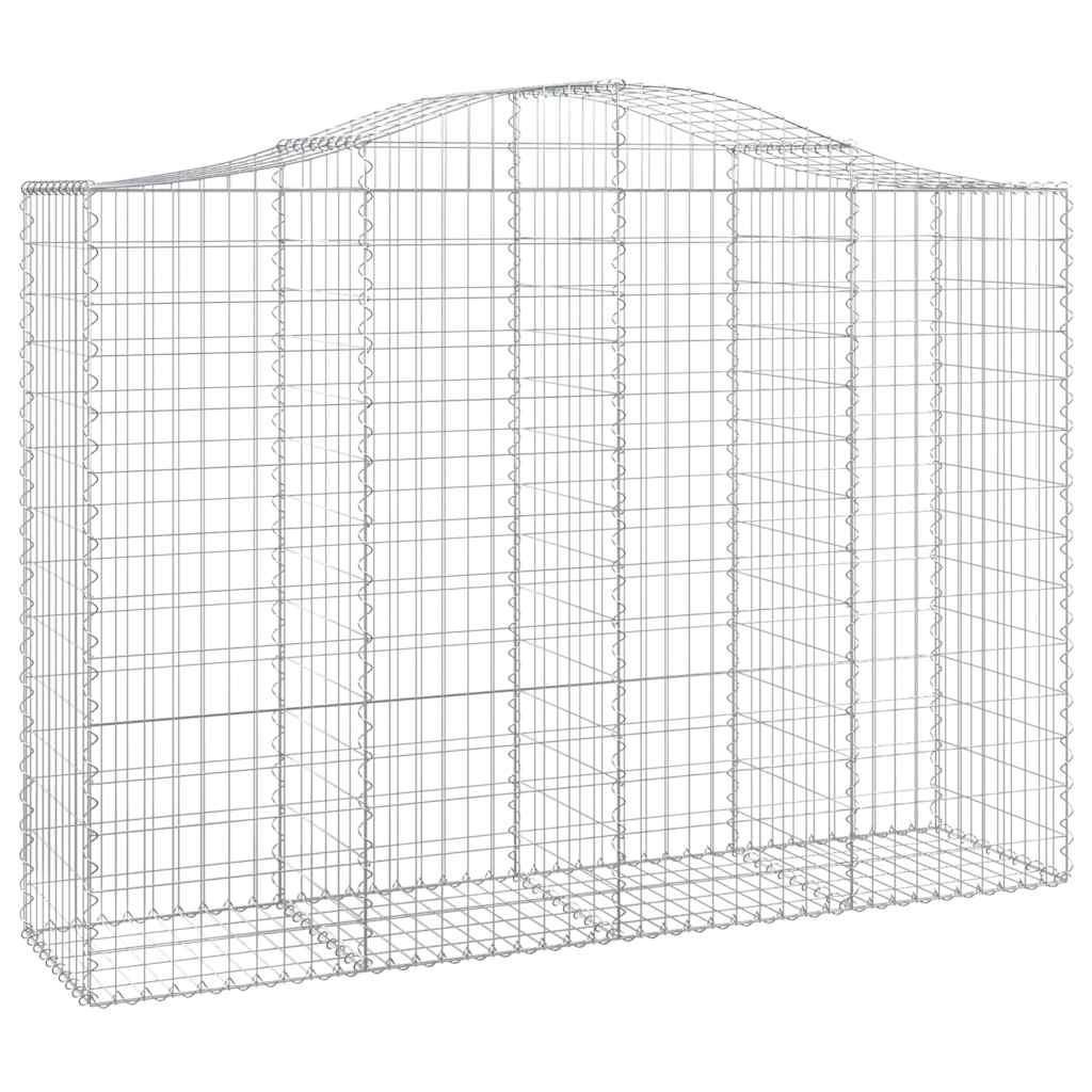 Cesti Gabbioni ad Arco 12 pz 200x50x140/160 cm Ferro Zincato