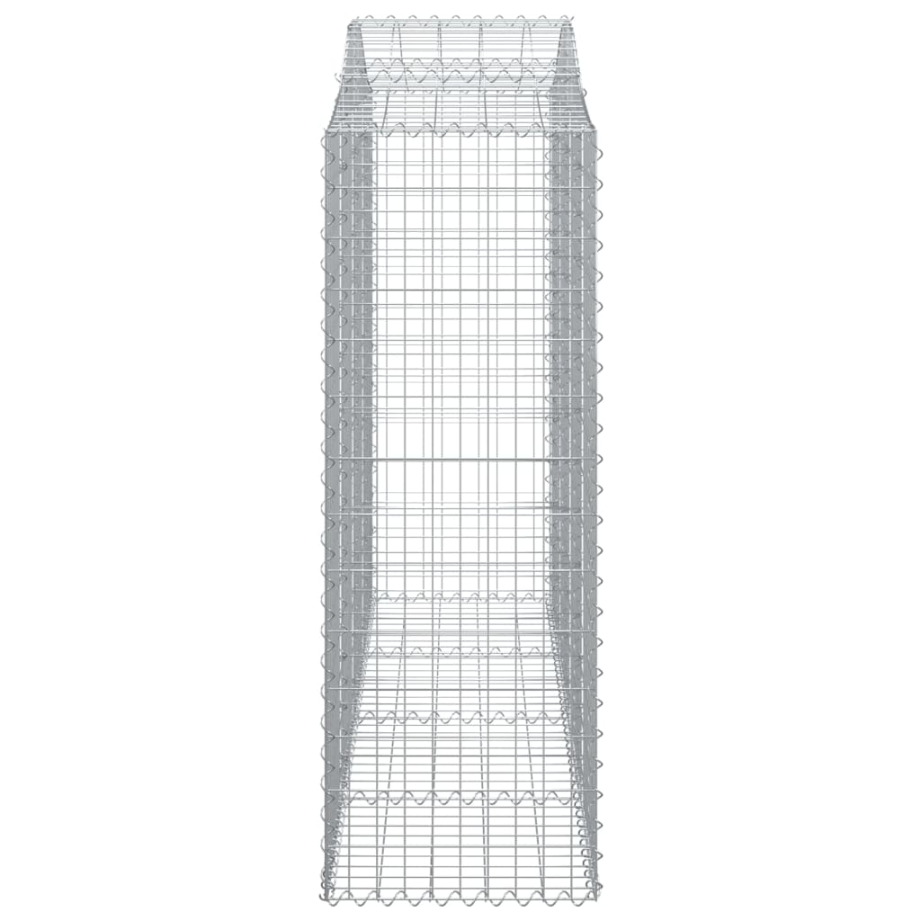Cesti Gabbioni ad Arco 15 pz 200x50x140/160 cm Ferro Zincato