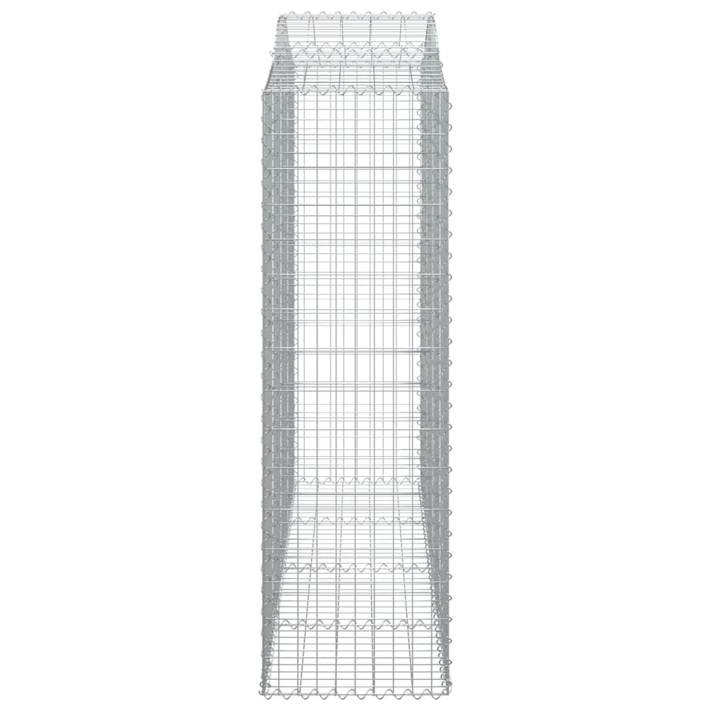 Cesti Gabbioni ad Arco 3 pz 200x50x160/180 cm Ferro Zincato