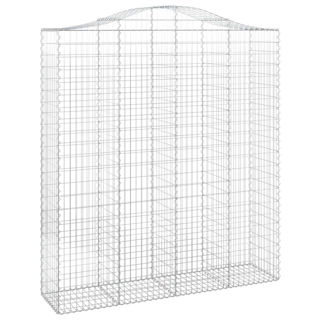 Cesti Gabbioni ad Arco 7 pz 200x50x220/240 cm Ferro Zincato