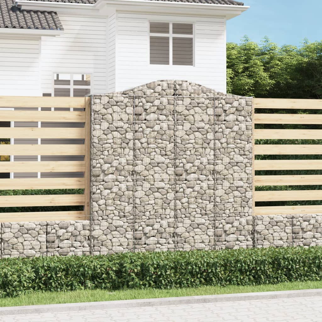 Cesti Gabbioni ad Arco 30 pz 200x50x220/240 cm Ferro Zincato
