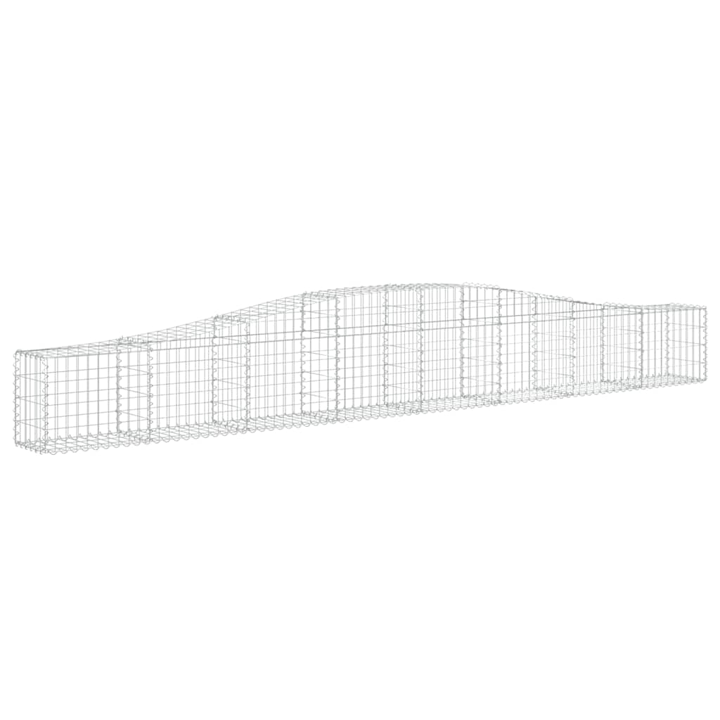 Cesti Gabbioni ad Arco 3 pz 400x30x40/60 cm Ferro Zincato