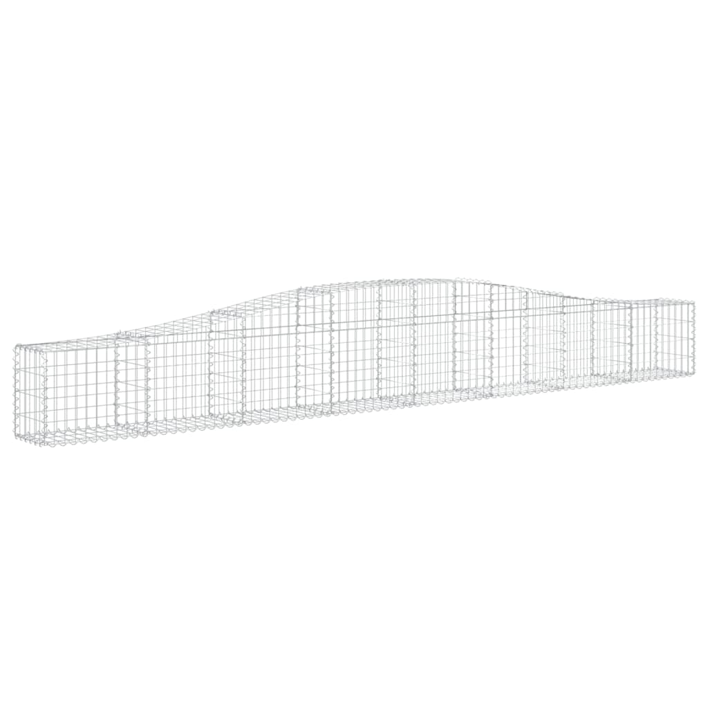 Cesti Gabbioni ad Arco 4 pz 400x30x40/60 cm Ferro Zincato