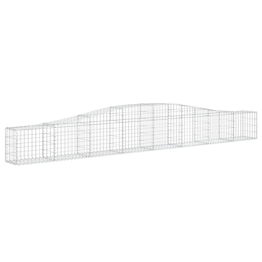 Cesti Gabbioni ad Arco 7 pz 400x30x40/60 cm Ferro Zincato