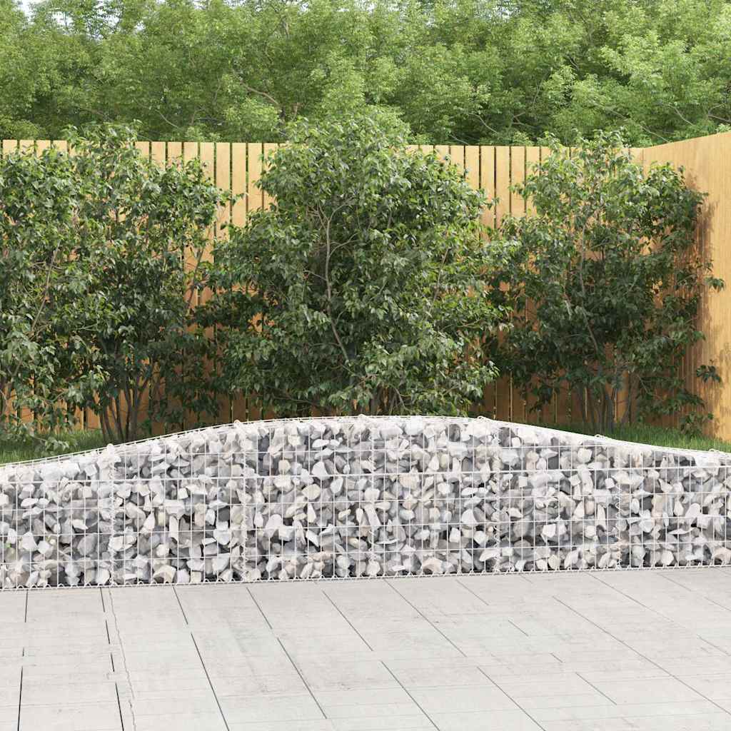 Cesti Gabbioni ad Arco 10 pz 400x30x40/60 cm Ferro Zincato