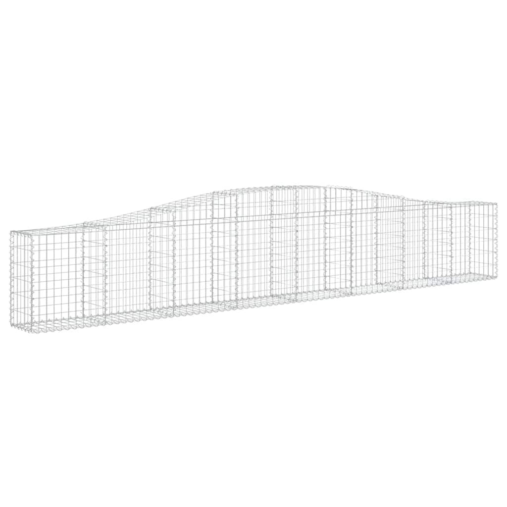 Cesti Gabbioni ad Arco 3 pz 400x30x60/80 cm Ferro Zincato