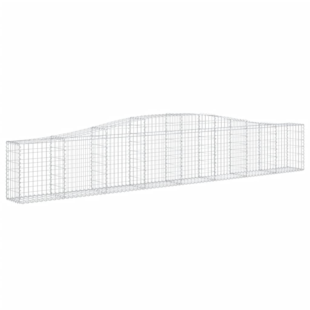 Cesti Gabbioni ad Arco 4 pz 400x30x60/80 cm Ferro Zincato
