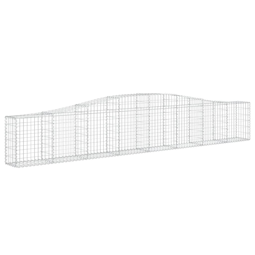 Cesti Gabbioni ad Arco 9 pz 400x30x60/80 cm Ferro Zincato