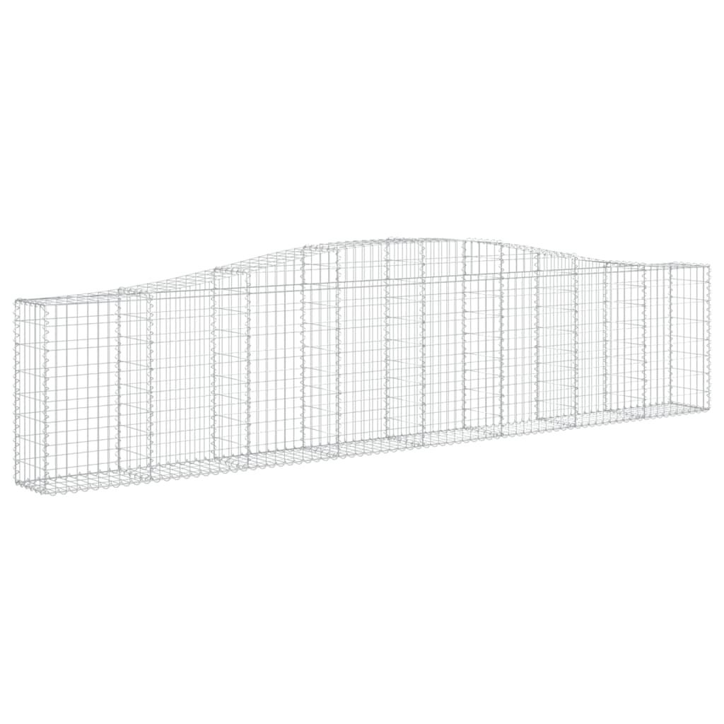 Cesti Gabbioni ad Arco 2 pz 400x30x80/100 cm Ferro Zincato