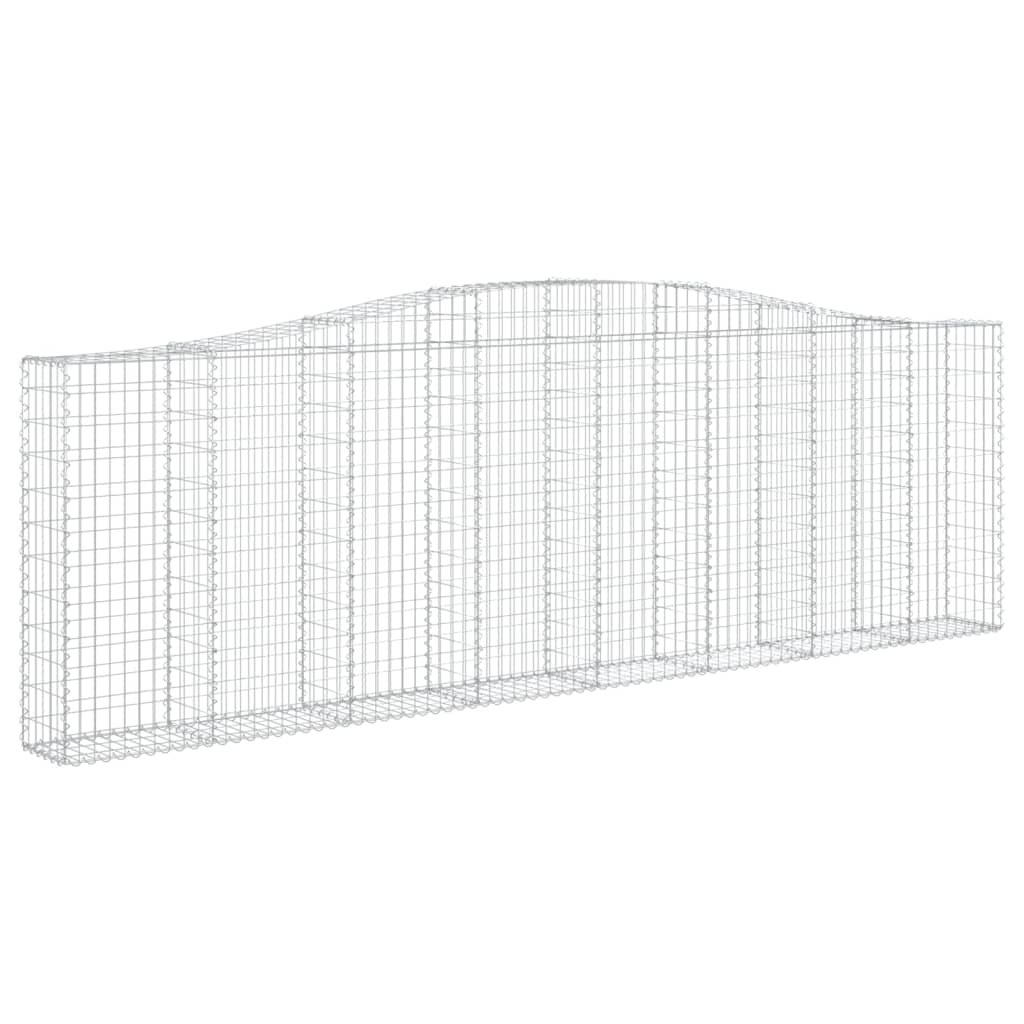 Cesti Gabbioni ad Arco 3 pz 400x30x120/140 cm Ferro Zincato