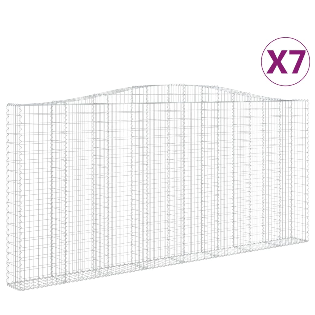 Cesti Gabbioni ad Arco 7 pz 400x30x180/200 cm Ferro Zincato