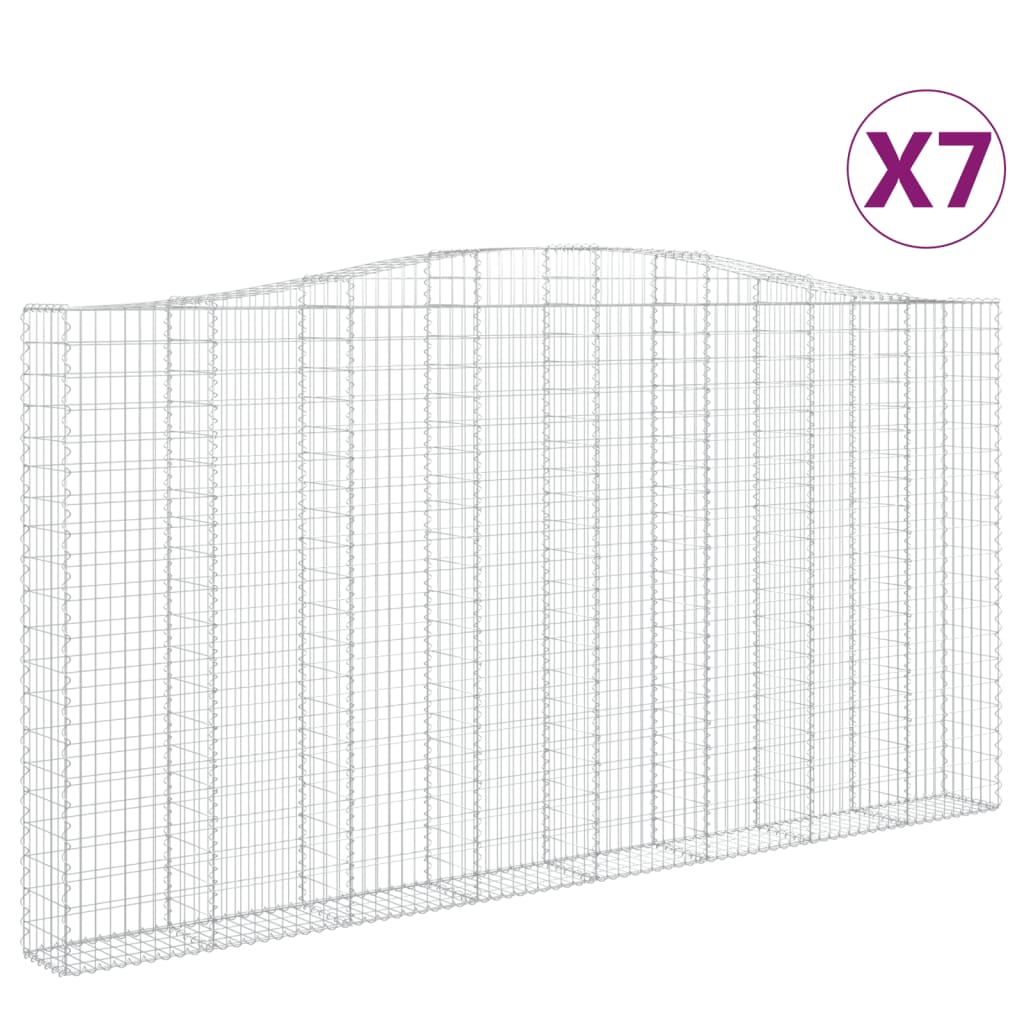 Cesti Gabbioni ad Arco 7 pz 400x30x200/220 cm Ferro Zincato