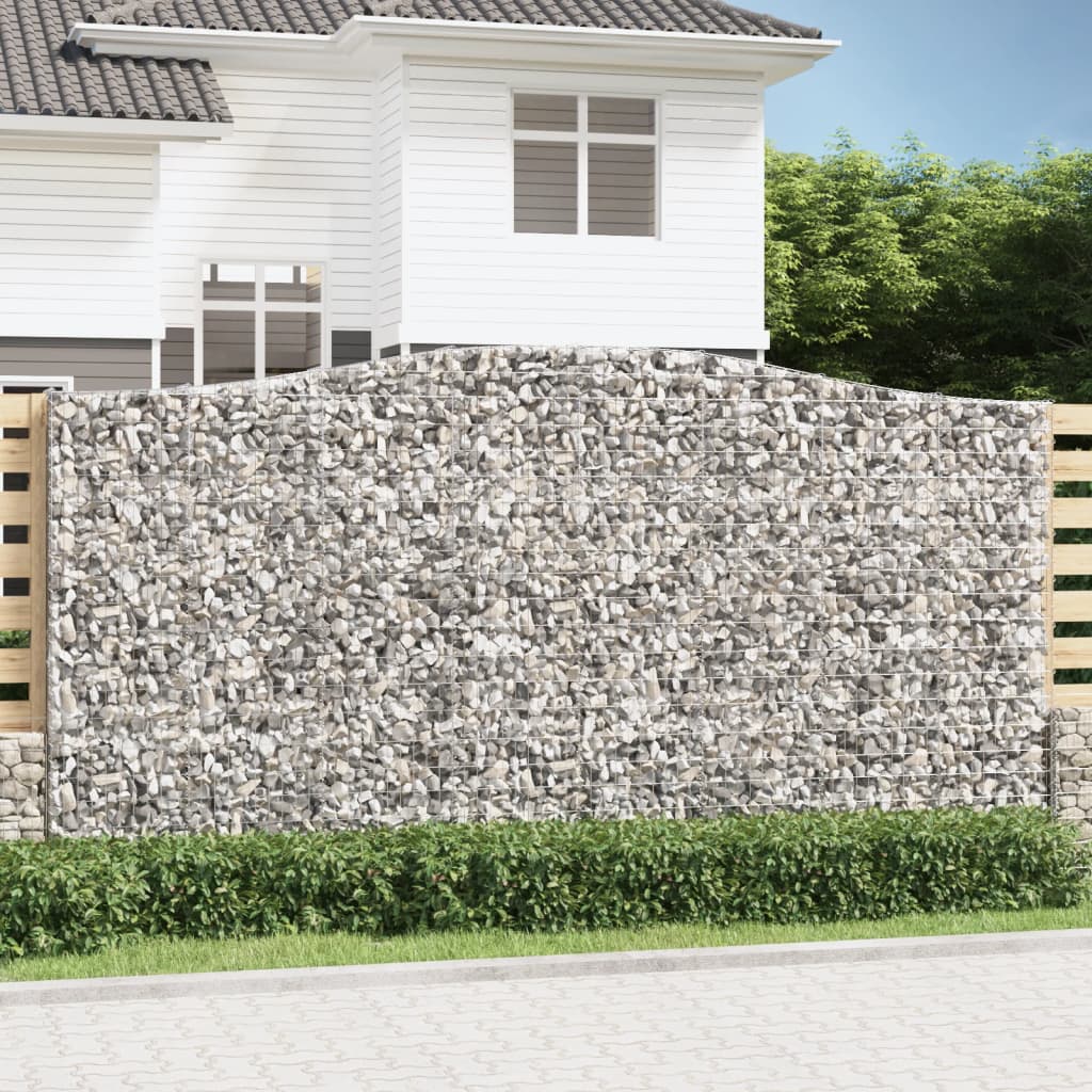 Cesti Gabbioni ad Arco 15 pz 400x30x200/220 cm Ferro Zincato