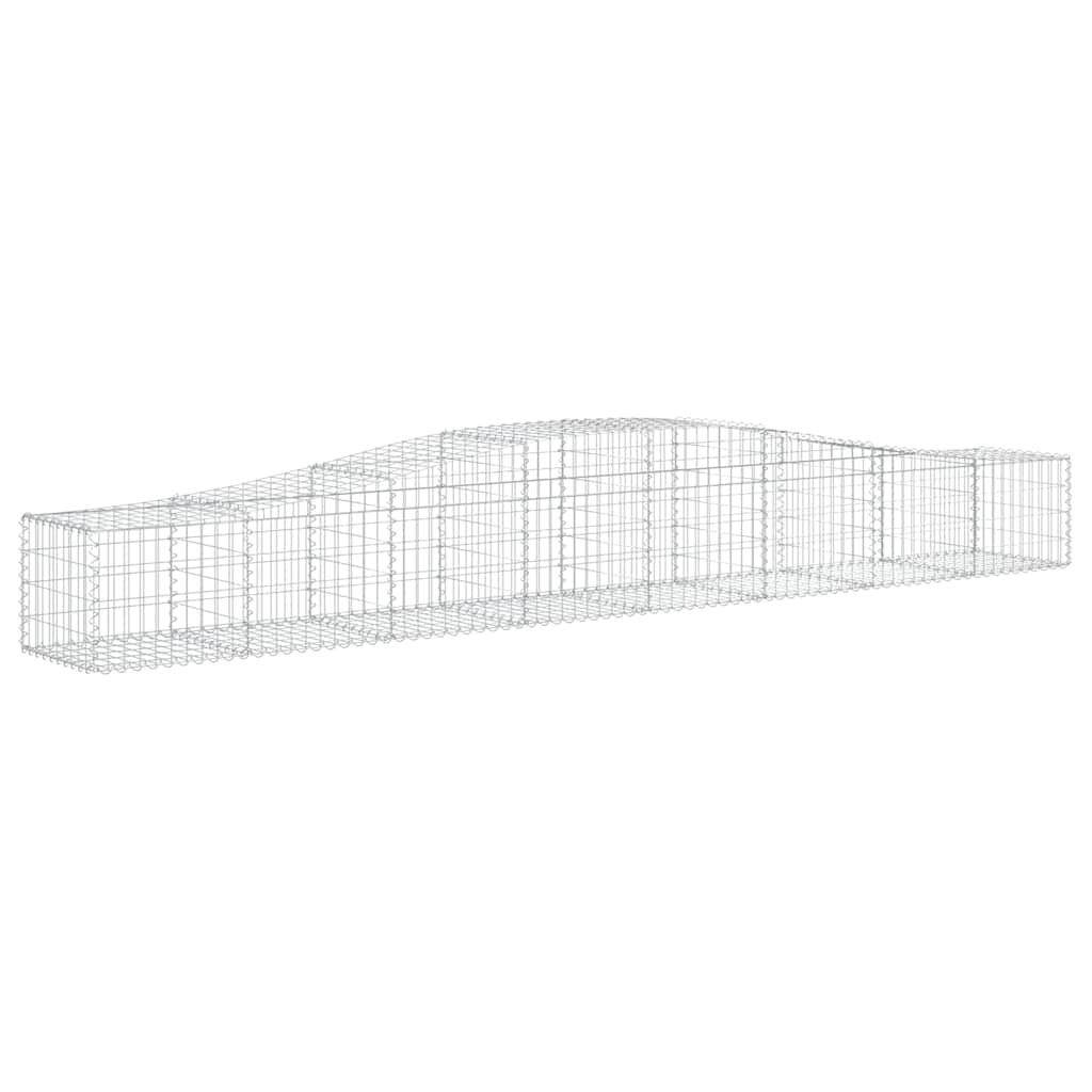 Cesti Gabbioni ad Arco 4 pz 400x50x40/60 cm Ferro Zincato