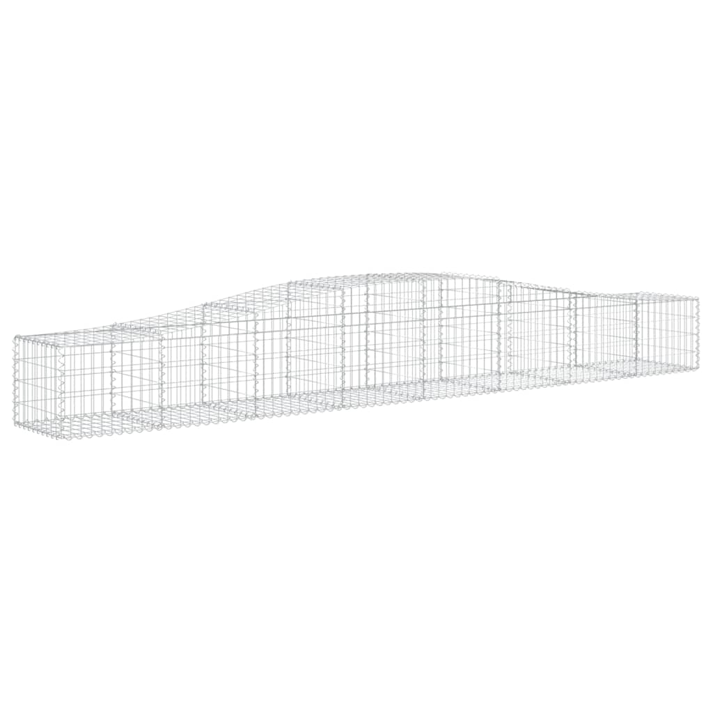 Cesti Gabbioni ad Arco 8 pz 400x50x40/60 cm Ferro Zincato