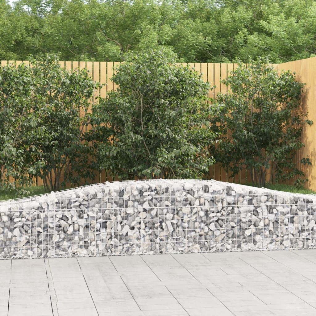 10 Cesti Gabbioni ad Arco in Ferro Zincato 400x50x40/60 cm
