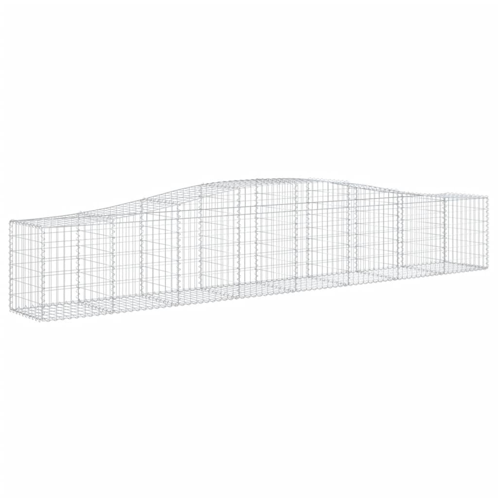 Cesti Gabbioni ad Arco 6 pz 400x50x60/80 cm Ferro Zincato