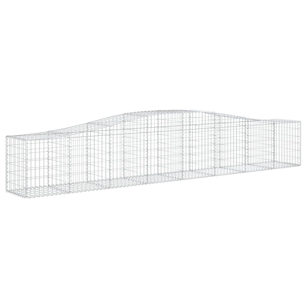 Cesti Gabbioni ad Arco 9 pz 400x50x60/80 cm Ferro Zincato