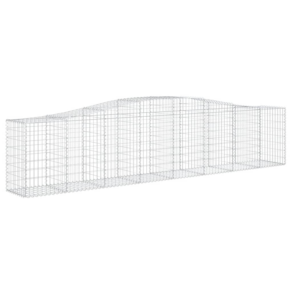Cesti Gabbioni ad Arco 4 pz 400x50x80/100 cm Ferro Zincato