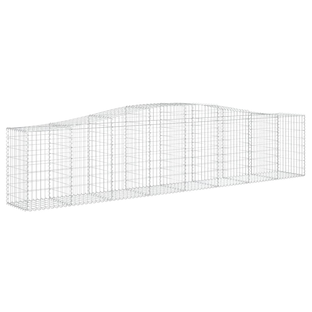 Cesti Gabbioni ad Arco 5 pz 400x50x80/100 cm Ferro Zincato