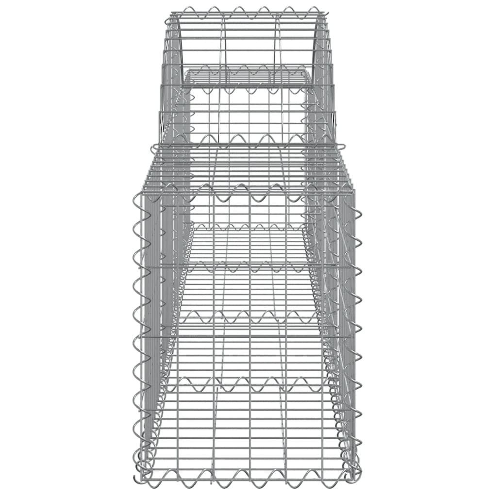 Cesti Gabbioni ad Arco 12 pz 200x30x40/60 cm Ferro Zincato