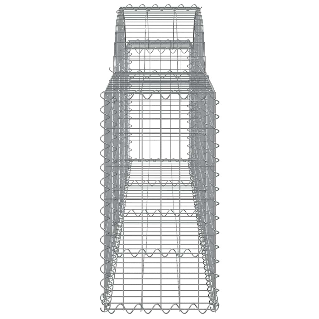 Cesti Gabbioni ad Arco 3 pz 200x30x60/80 cm Ferro Zincato
