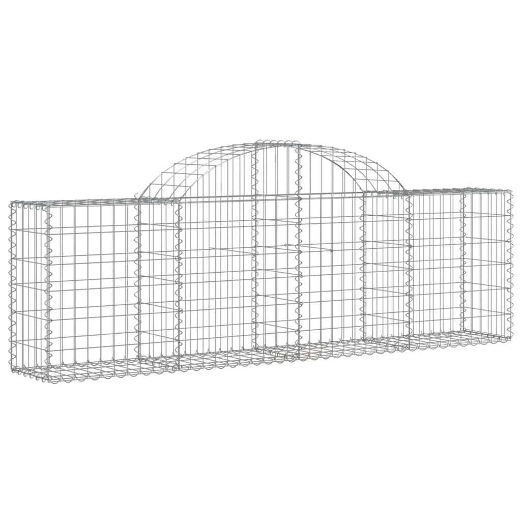Cesti Gabbioni ad Arco 8 pz 200x30x60/80 cm Ferro Zincato