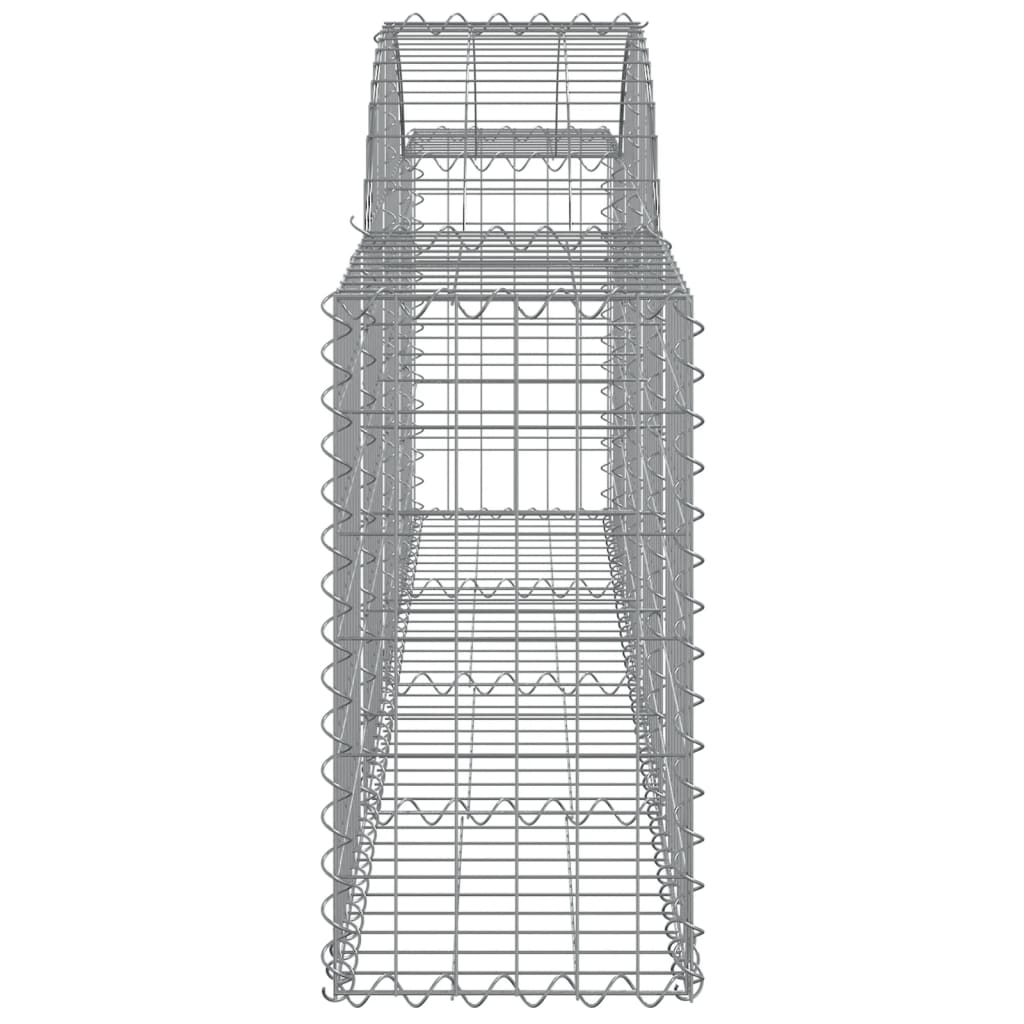 Cesti Gabbioni ad Arco 15 pz 200x30x60/80 cm Ferro Zincato