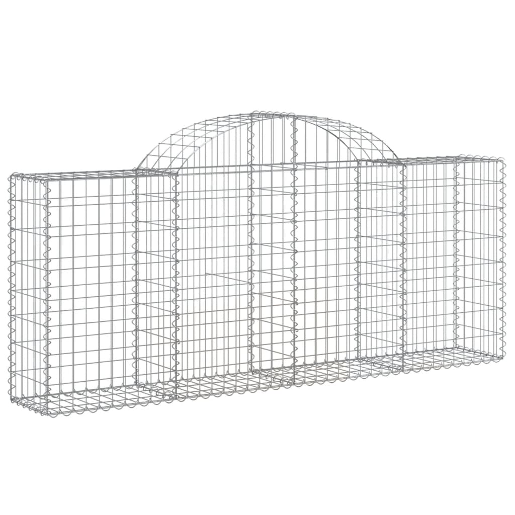 Cesti Gabbioni ad Arco 10 pz 200x30x80/100 cm Ferro Zincato
