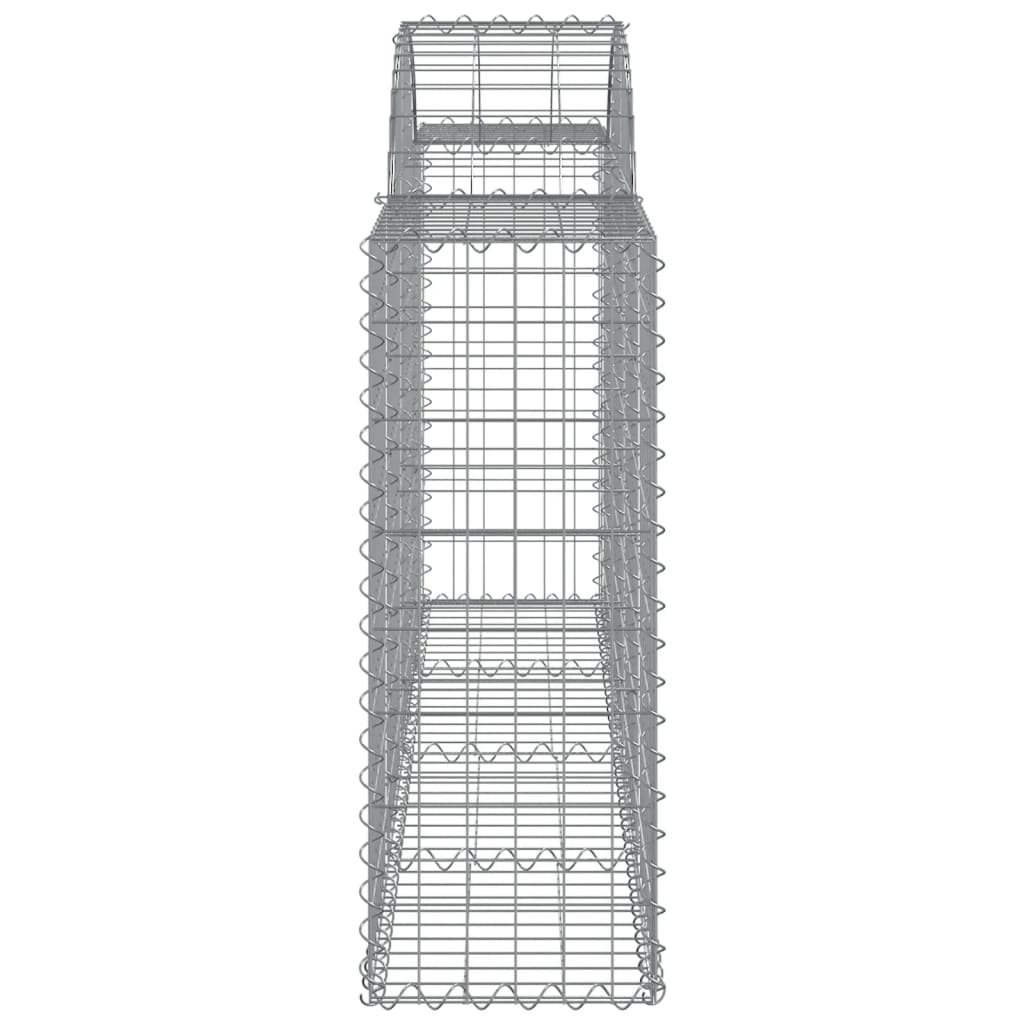 Cesti Gabbioni ad Arco 14 pz 200x30x80/100 cm Ferro Zincato