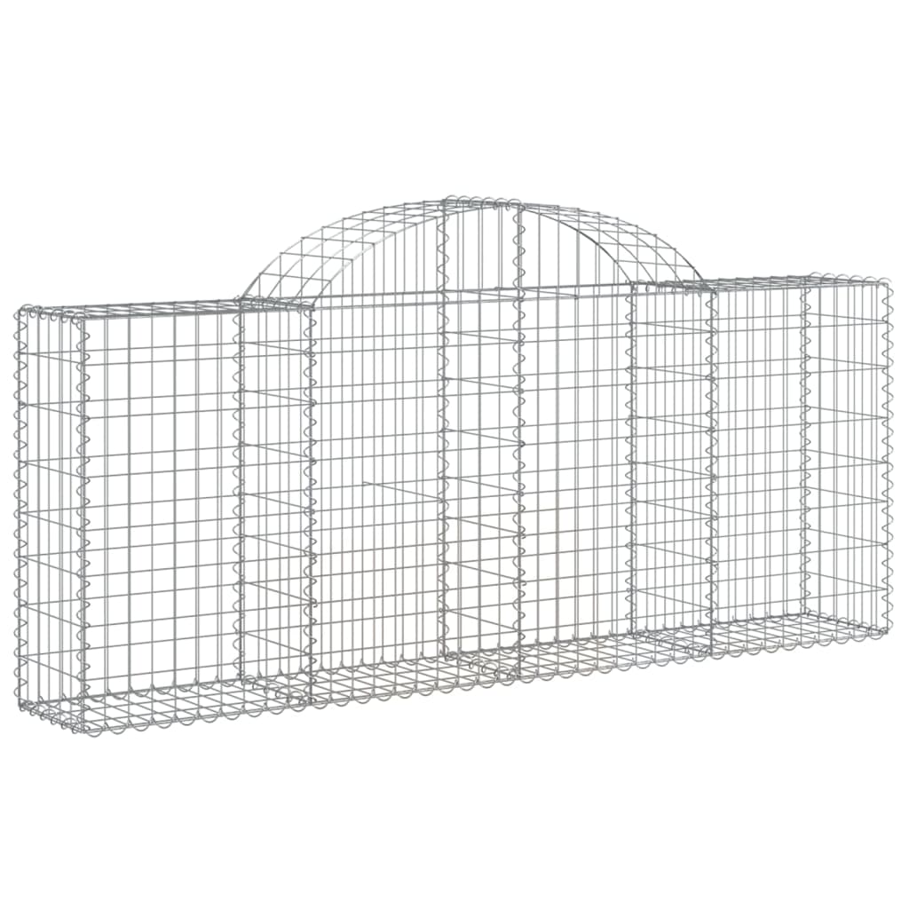 Cesti Gabbioni ad Arco 18 pz 200x30x80/100 cm Ferro Zincato