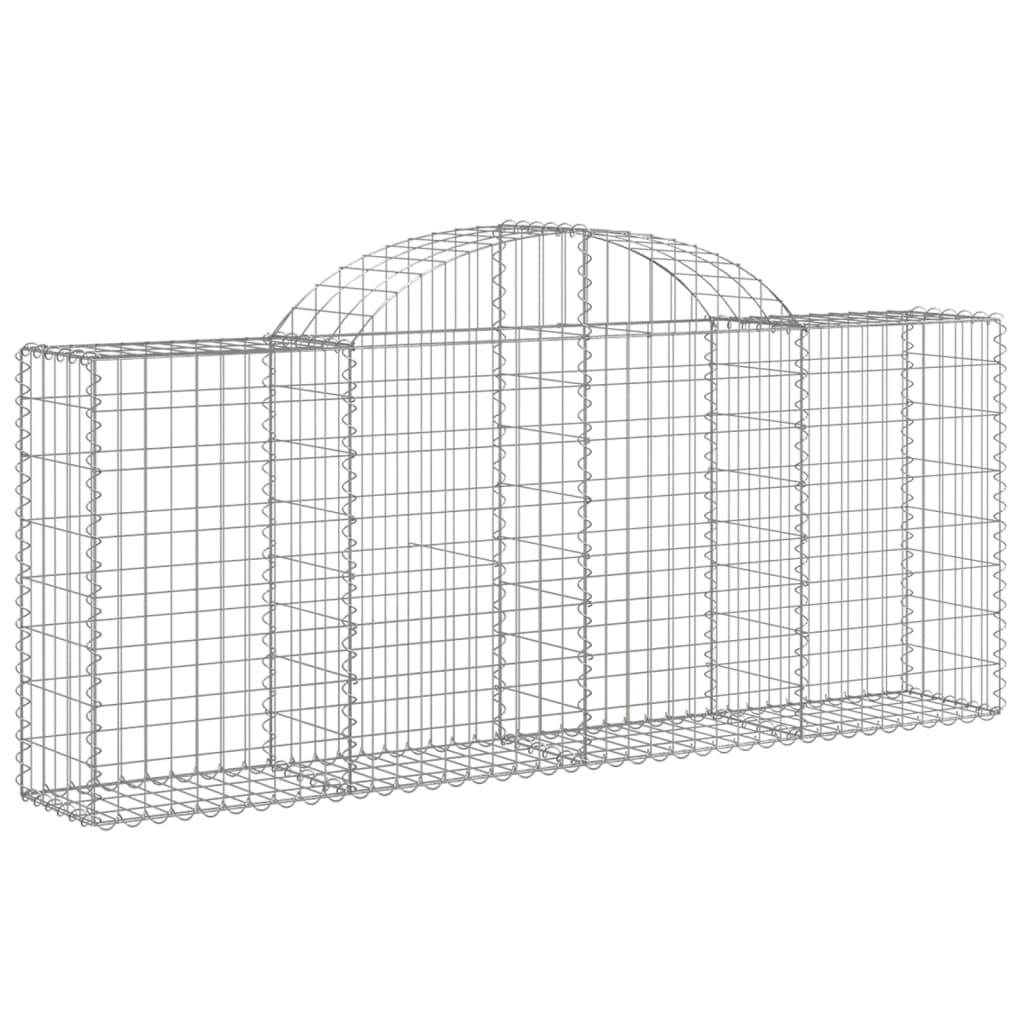 Cesti Gabbioni ad Arco 40 pz 200x30x80/100 cm Ferro Zincato