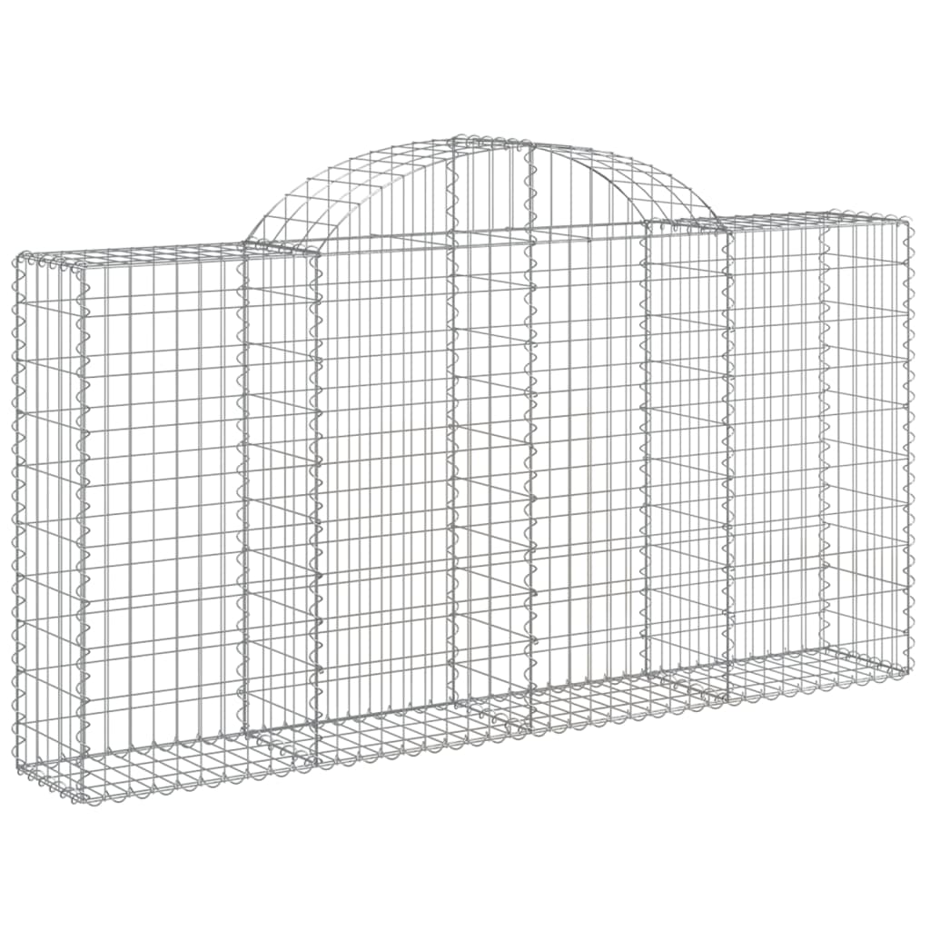 Cesti Gabbioni ad Arco 10 pz 200x30x100/120 cm Ferro Zincato