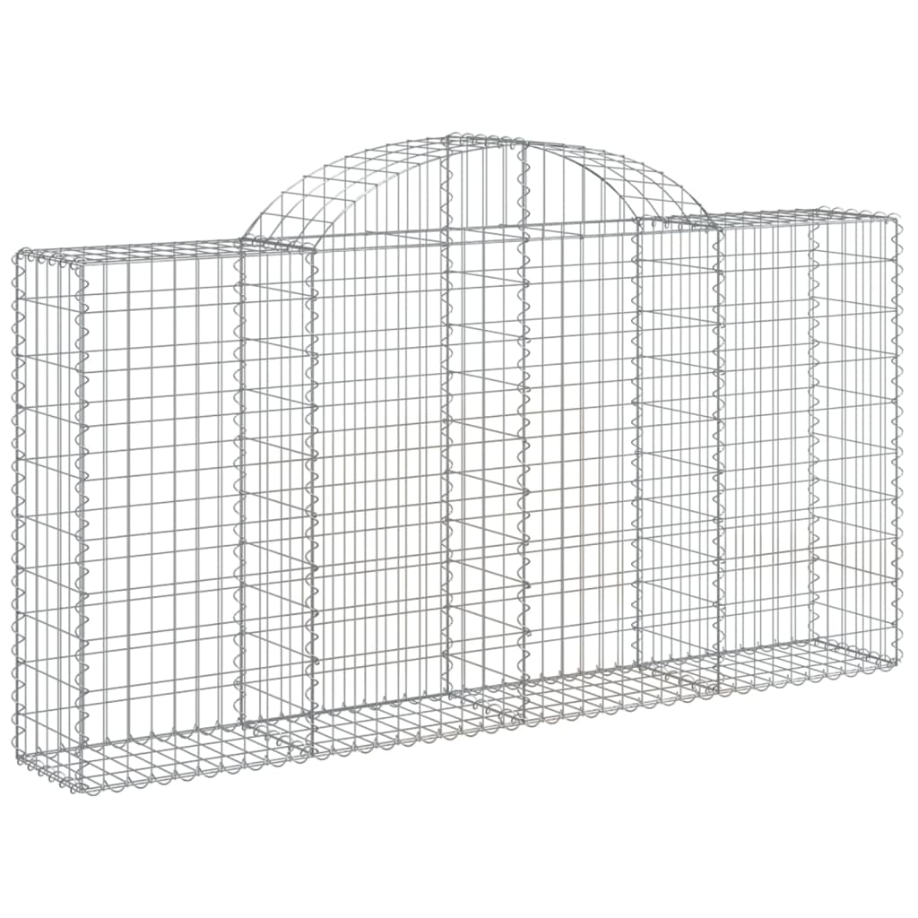 Cesti Gabbioni ad Arco 20 pz 200x30x100/120 cm Ferro Zincato