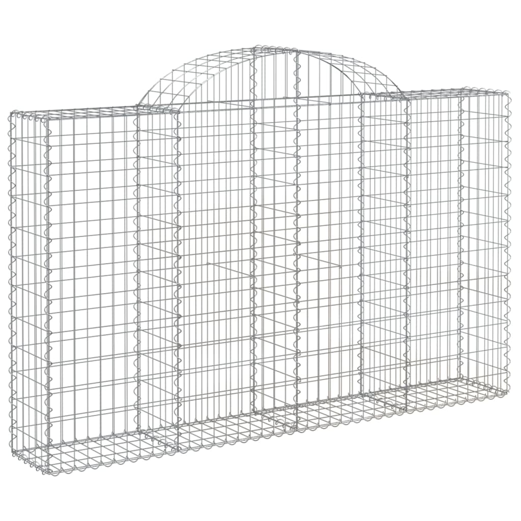 Cesti Gabbioni ad Arco 2 pz 200x30x120/140 cm Ferro Zincato