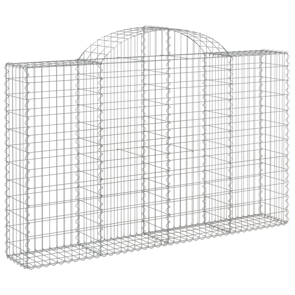 Cesti Gabbioni ad Arco 4 pz 200x30x120/140 cm Ferro Zincato