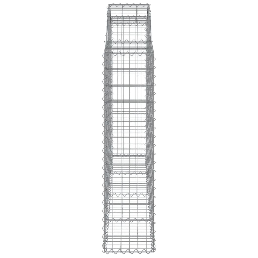 Cesti Gabbioni ad Arco 5 pz 200x30x120/140 cm Ferro Zincato