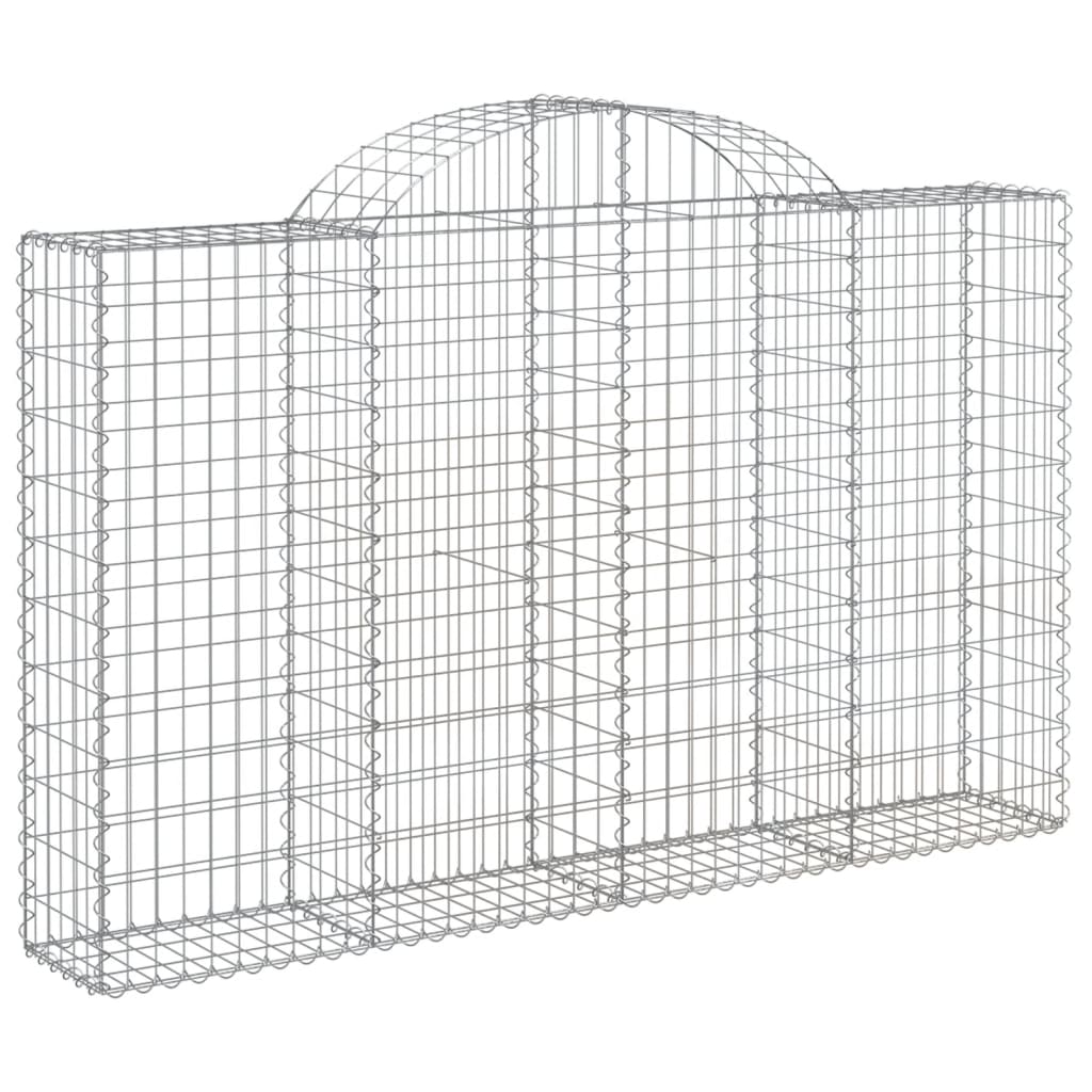 Cesti Gabbioni ad Arco 6 pz 200x30x120/140 cm Ferro Zincato