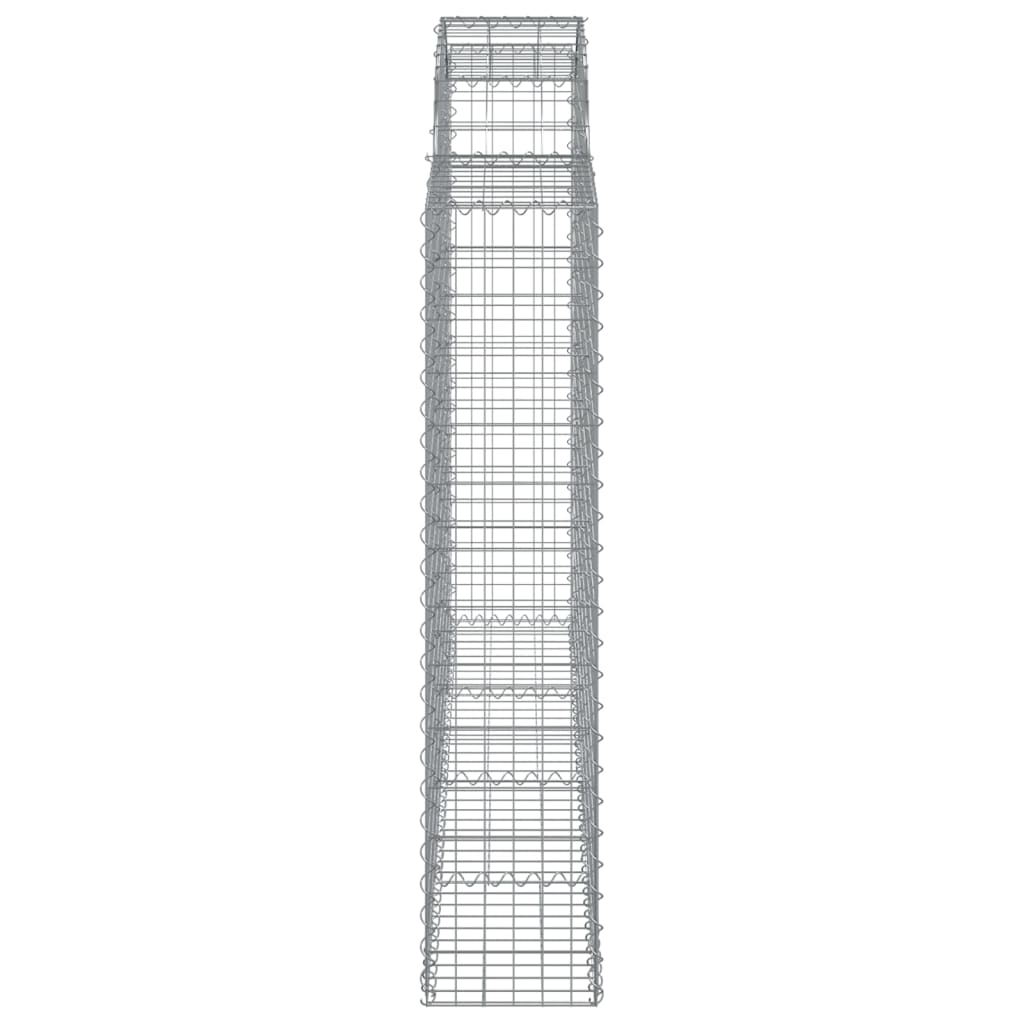 Cesti Gabbioni ad Arco 2 pz 200x30x140/160 cm Ferro Zincato