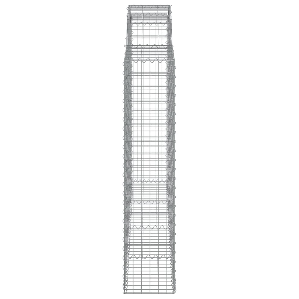 Cesti Gabbioni ad Arco 10 pz 200x30x140/160 cm Ferro Zincato