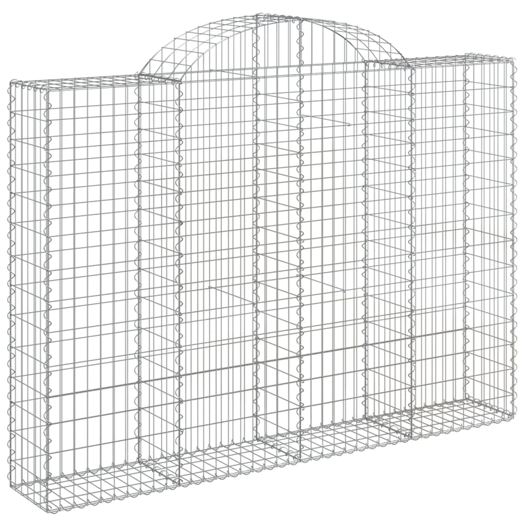 Cesti Gabbioni ad Arco 14 pz 200x30x140/160 cm Ferro Zincato