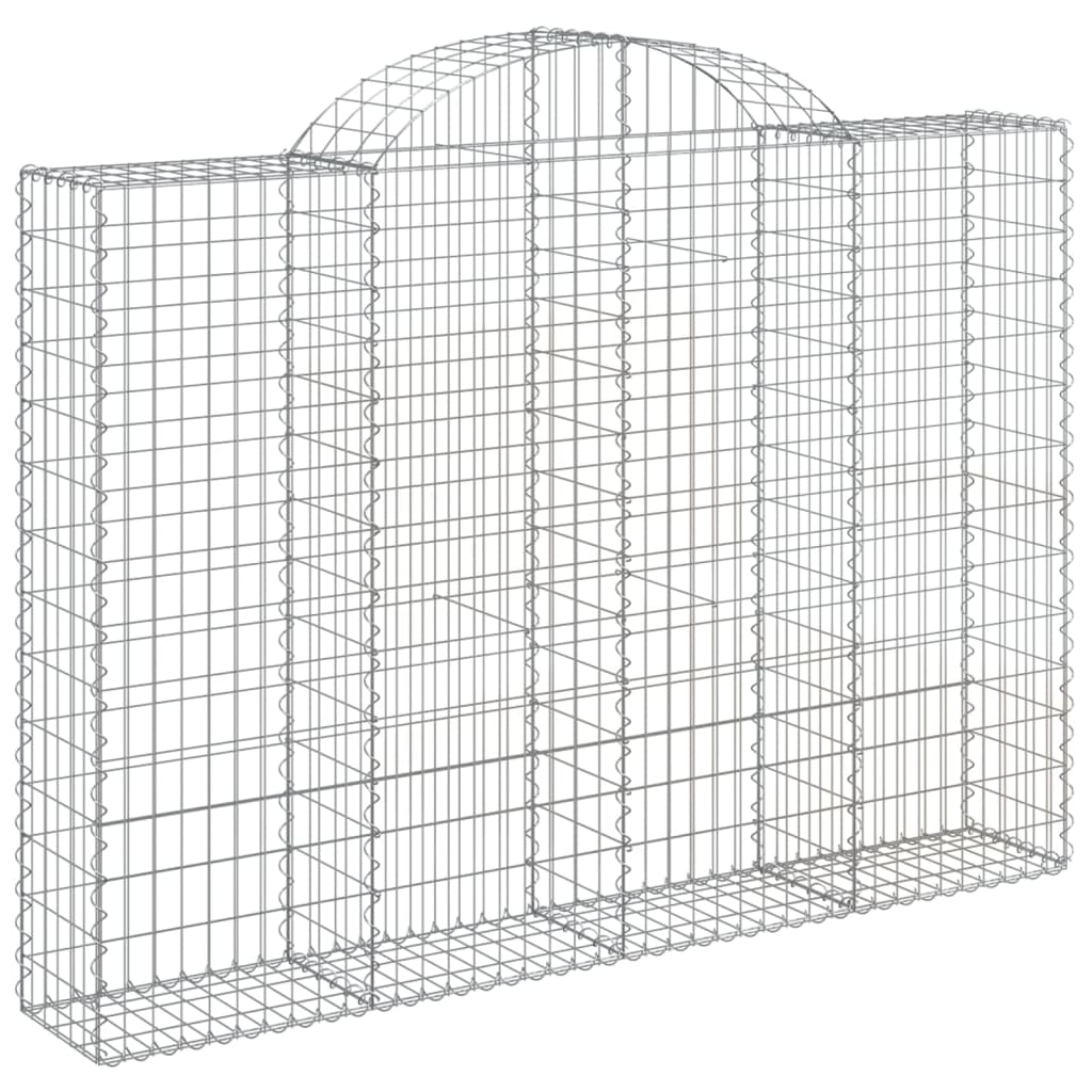 Cesti Gabbioni ad Arco 20 pz 200x30x140/160 cm Ferro Zincato
