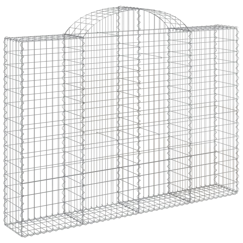 Cesti Gabbioni ad Arco 25 pz 200x30x140/160 cm Ferro Zincato