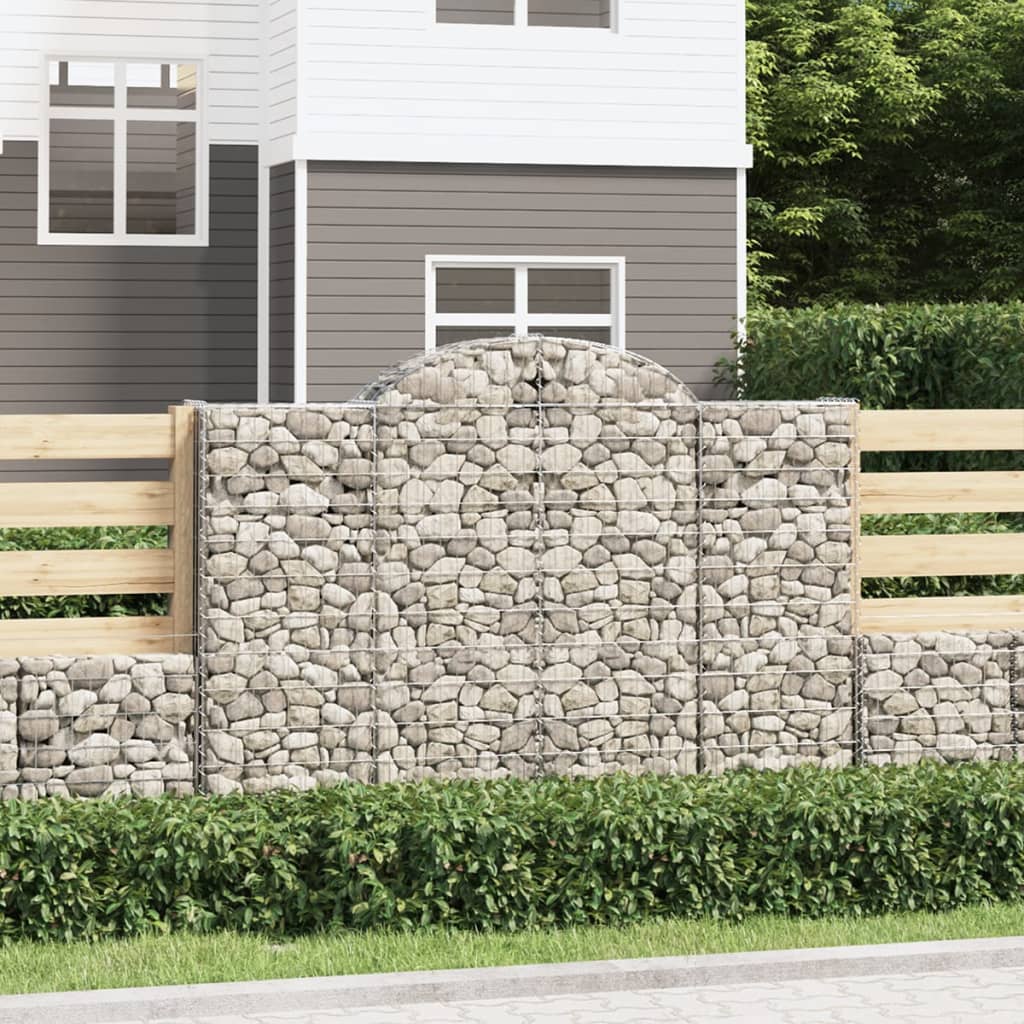 Cesti Gabbioni ad Arco 40 pz 200x30x140/160 cm Ferro Zincato