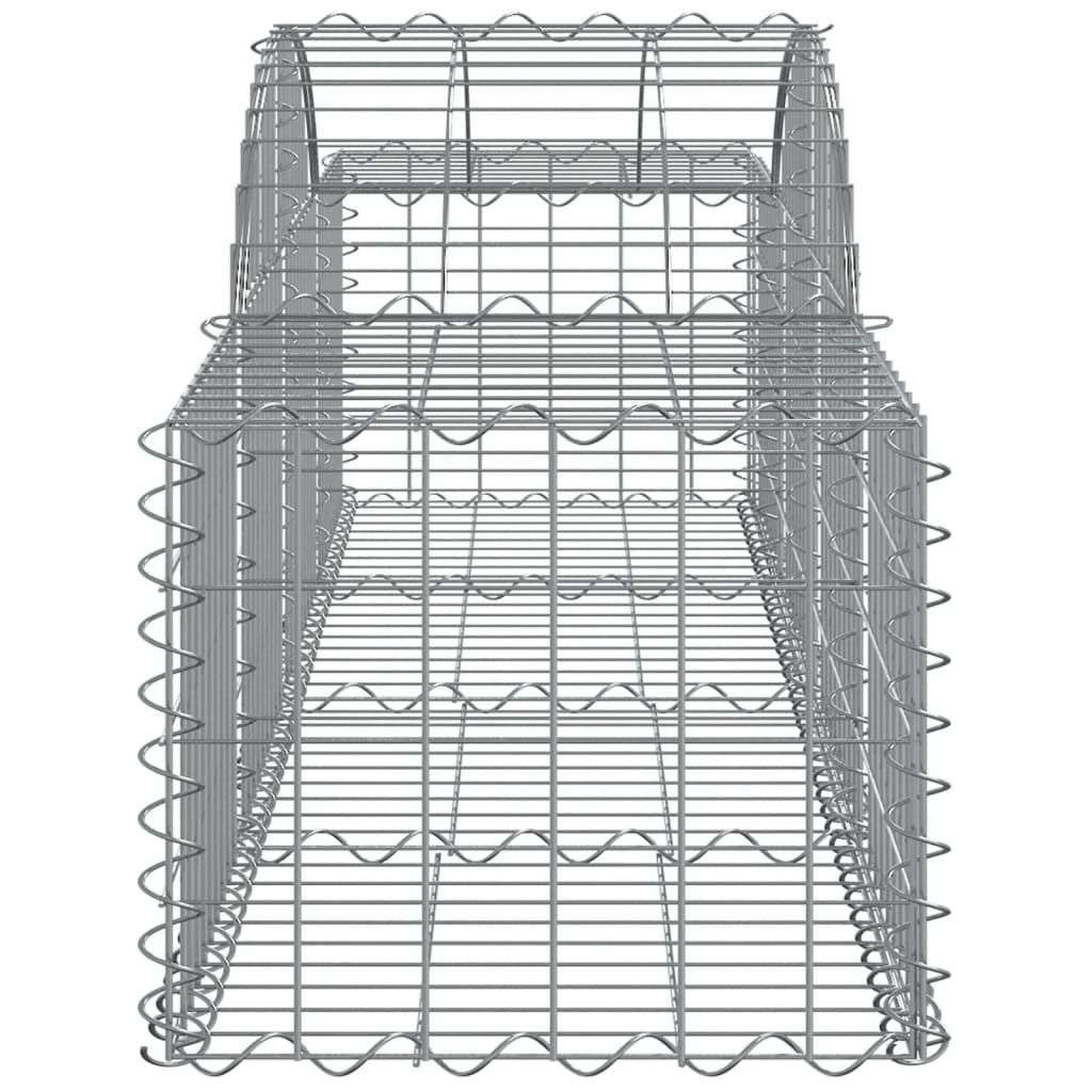 Cesti Gabbioni ad Arco 9 pz 200x50x40/60 cm Ferro Zincato