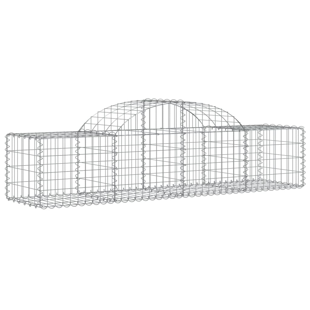 Cesti Gabbioni ad Arco 13 pz 200x50x40/60 cm Ferro Zincato