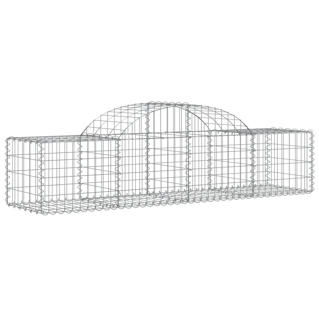 Cesti Gabbioni ad Arco 18 pz 200x50x40/60 cm Ferro Zincato