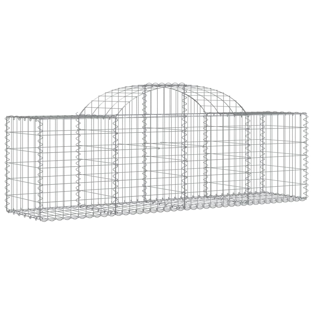 Cesti Gabbioni ad Arco 6 pz 200x50x60/80 cm Ferro Zincato