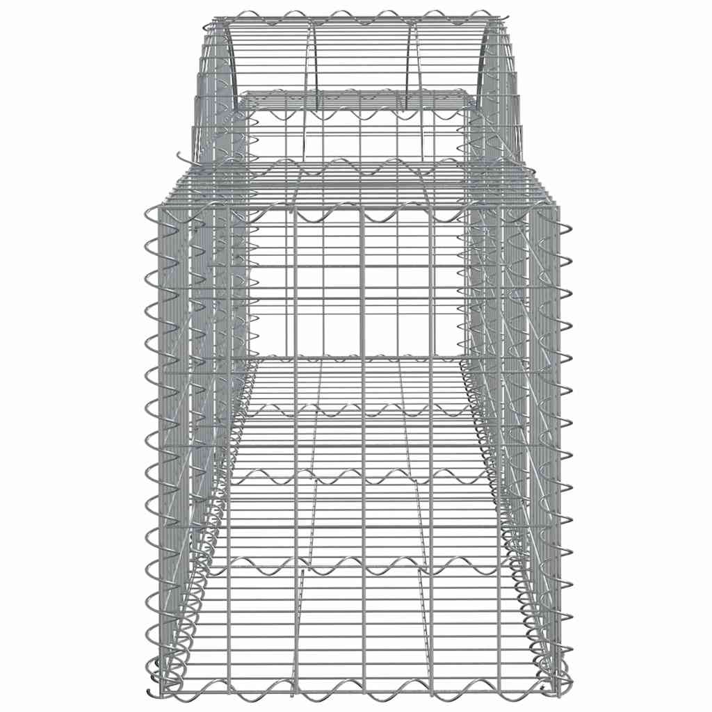 Cesti Gabbioni ad Arco 12 pz 200x50x60/80 cm Ferro Zincato